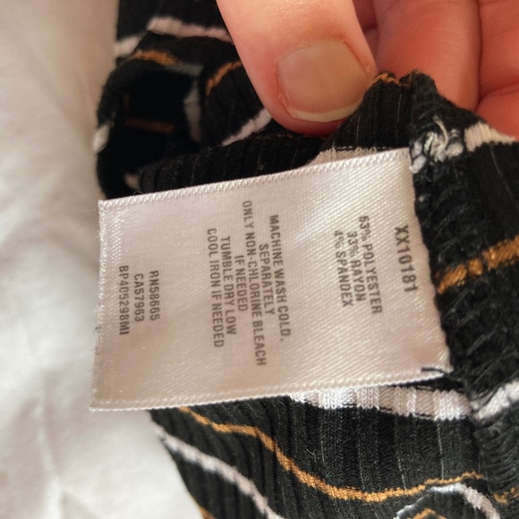 BP Long Sleeve Striped Bodysuit Small - Picture 7 of 9